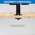 Mount-It! Universal Tablet Stand with Tilt, Anti-Theft Retail iPad POS Kiosk Stand, Fits Tablets from 9.7" to 13" Screen Size, 90° Rotation for Portrait and Horizontal Viewing, Durable Steel, Black