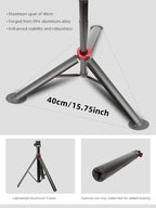 Xik Portable 81" iPad Tripod Stand, Extendable Aluminum Alloy Travel Tablet Tripod Holder, Compatible with iPad Pro, iPhone, Kindle & All 4.7-12.9" Tablets（Extendable Height: 14.4" to 81" ）