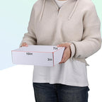 MEBRUDY 10x7x3 Inches Shipping Boxes Pack of 25, White Corrugated Cardboard Box for Mailing Packing Literature Mailer