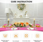 SEPARO 2Pack,6FT Fuchsia Spandex Table Cover Fitted Rectangular Tablecloth Stretchable Tablecloth 6 ft Wrinkle-Free for Party Tradeshows Banquet Weddings Cocktail