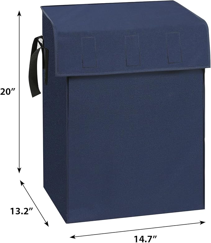 Grocery Shopping Cart with Waterproof Liner Stair Climber Utility Cart Easily Collapsible Cart with Tri-Wheels, 66lb Extended Foam Cover, Trolley for Stair, Laundry, Travel (Blue-)
