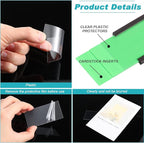 500 Pcs Clear Plastic Tags for Protecting Shelf Label, Price Tag Sign and Ticket Paper Label Holders Library Shelf Dividers Markers for Classroom Office