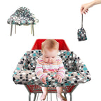 Pozico 2-in-1 Shopping Cart Cover for Baby – High Chair Cover, Grocery Cart Cover, Machine Washable with Portable Cloth Bag – Baby Cart Seat Cover for Boys & Girls – Bluepoint Design