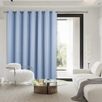 BGment Blue Sliding Door Curtain 120 Inch Long - Wide Room Darkening Room Divider Curtain for Bedroom Privacy Themral Insulated Grommet Room Separator Curtain, 1 Panel, 100 X 120