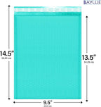 Teal 9.5x14.5 Inch Poly Bubble Mailers #4 | Self Seal Large Padded Envelopes | Air Cushioned Bubble Mailer | Usable Size 9.5x13 Inch | Waterproof Lightweight Mailing Shipping Bags | 100 Pack Bulk