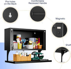 Yizosh Metal Wall Cabinet with Door,Wall Mounted Metal Storage Cabinet with Shelf,Floating Garage Tool Cabinet for Garage,Office,Warehouse,Kitchen