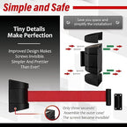 DuraSteel Wall Mount Retractable Belt Barrier - 6.5 Ft Red Safety Belt in Black Casing - Guardian 2.0 Indoor & Outdoor Do Not Cross Caution Tape for Crowd Control Queue Barrier, Line Divider, 10 Pcs