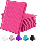 GSSUSA Bubble Mailers 6x10 Inches 25Pack Usable Size 6x9" Small Bubble Mailer Bubble Envelopes Mailing Envelope Bags Shipping Bag Self Seal Package Mail Packing Business Supplies, Pink