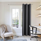 ChrisDowa Blackout Curtains 78 inches Long for Bedroom - Grommet Thermal Insulated Room Darkening Curtains for Living Room (1 Panel, Dark Grey, 42 x 78 Inch)
