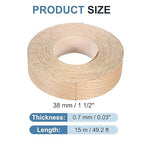 PATIKIL Red Oak Edge Banding, 1 1/2 in x 49.2 ft Wood Veneer Tape, Pre-glued Flexible
