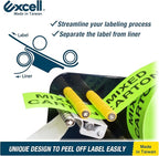 Excell LD-333 Manual Label Dispenser (3" Wide, 3" Core): Works with 3" or 1" Wide Labels. Easy Peel-Off Design. Includes C-clamp for mounting on desks or workstations. Efficient and Versatile.