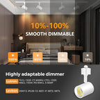 VANoopee 5-Color 6-Light LED Track Lighting Kit with 6.6FT H Type Track Lighting Rail, LED Track Light Heads Dimmable Modern Kitchen Track Lighting Fixtures Ceiling Spotlight, CRI90+ 10W 800lm White