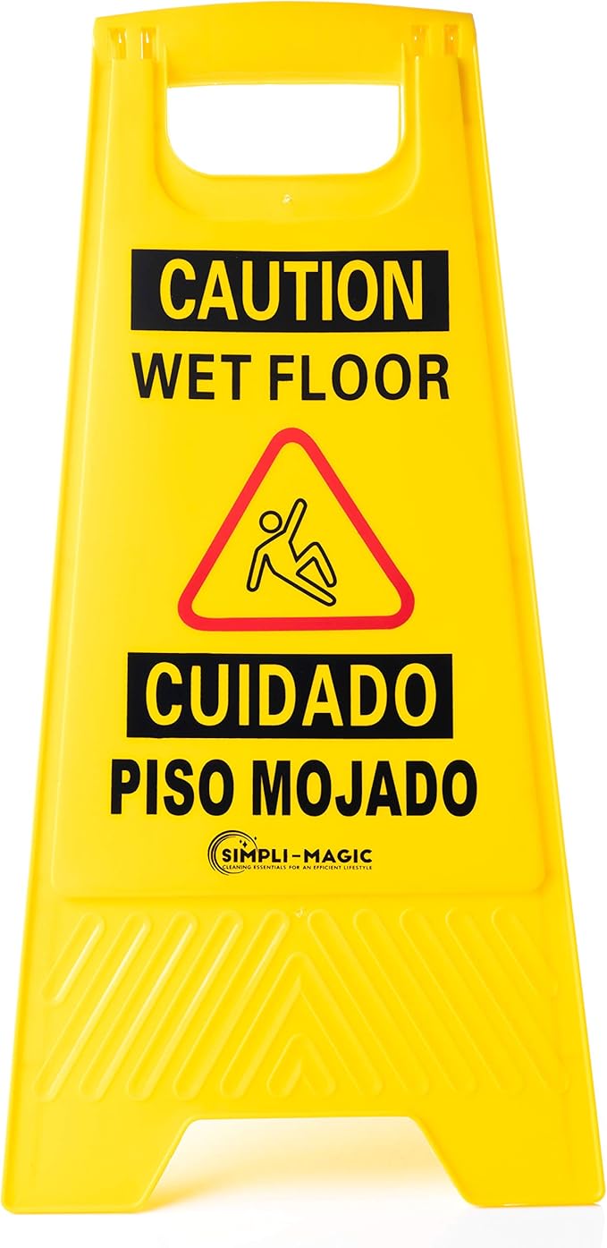 Simpli-Magic 79192 Wet Floor Caution Signs, Basic, Yellow, 3 Pack