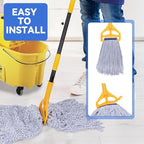Commercial Heavy Duty Mop Heads Replacement for Rubbermaid: 6 Packs Industrial Wet Mop Head for Floor Cleaning - Commercial Products Wet Refills