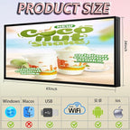 P5 Programmable Outdoor LED Business Sign 65"x34" P5 IP65 Waterproof, WiFi USB Control for Scrolling Text Image Video Advertising Display