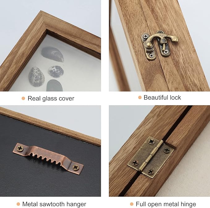 TJ.MOREE Shadow Box Display Case 11 x 14 Shadowbox Frame with Linen Back Memorabilia Bouquet Medals Photos Memory Box for Keepsakes