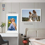 VCK 20x30 Poster Frame White - with Mat 16x24, Exclusive Textured Solid Wood Picture Frame Horizontal and Vertical Formats with Included Hanging Hardware, 2 Pack