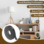 uxcell Black Edge Banding Tape, 3/4 Inch x 25ft Pre-Glued Flexible Veneer Edge Edging Strips Wood Tape for Cabinet Repair and Furniture Restoration