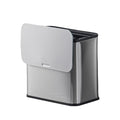 1.3 Gallon Hanging Trash Can with Lid, Stainless Steel Garbage Can with Inner Bucket and Charcoal Filter, Small Compact Trash Bin for Countertop or Under Sink