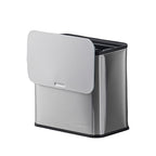 1.3 Gallon Hanging Trash Can with Lid, Stainless Steel Garbage Can with Inner Bucket and Charcoal Filter, Small Compact Trash Bin for Countertop or Under Sink