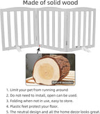 Freestanding Dog Gate Indoor,Doggie Gate Foldable Pet Gates for Doorways,Stairs or Hallways, Wooden Grey Pet Gate for The House, Pet Fence with Support Feet Included,32 "Height-3 Panels