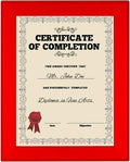 SnapeZo Certificate Frame 8.5x11, Red, 1.25 Inch Aluminum Profile, Front-Loading Snap Frame, Wall Mounting, Professional Series