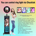 HARZHI LCD Screen Photo Booth, Compatible with Any Ipad, 1080P Intelligent Split Screen Ipad Photo Booth for Wedding Party Software APP Control Ring Light, 38'' Portable Flight Case Black
