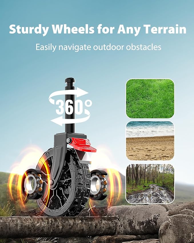 Wagons Carts Foldable, 350LBS Collapsible Wagon with 360° Rotating Wheels, Brakes, and Side Pocket, Large Capacity 160L Wagon Cart for Shopping, Park, Camping and Outdoor Use