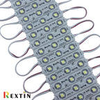 REXTiN Super Bright 200pcs 3 LED Module White 5050 SMD 66-72LM Each Module Waterproof Decorative Light for Letter Sign Advertising Signs with Tape Adhesive Backside