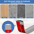 Floor Cord Cover Self Adhesive Cord Hider Floor Extension Cord Covers for Floor Power Cord Protector Cable Management Prevent Cable Trips Cable Cavity 0.32" W x 0.32" H (Grey, 3.3Ft)