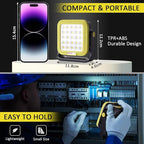 Masmejor 30W Rechargeable LED Work Light - 1500LM, IP44 Waterproof, Magnetic Base, 360° Rotating, 7 Modes for Auto Repair, Emergency, Garage, Camping & Outdoor