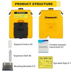 Portable Eyewash-Station Emergency OSHA-Approved Yeipower - Wall Mounted Eye Wash First Aid 14 Gallon Eye Irrigation Equipment