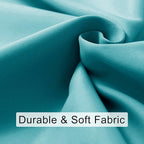 JIUZHEN Blackout Curtains for Bedroom - Thermal Insulated Room Darkening Rod Pocket Curtains for Living Room, Set of 2 Panels with Tiebacks, 70 x 96 Inch Length, Turquoise