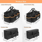 WDG 2PCS Detailing Bag Cleaning Caddy Organizer with Handle & Polisher Tote Large Car Care Storage/Carry Bag for Car Cleaning Supplies & Housekeeper Cleaner-Large