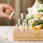 Remerry 8 Pcs Acrylic Round Blocks for Display Clear Polished Blocks for Display Clear Acrylic Edge Polished Base Display Riser for Table Showing Cosmetics Collectibles Figures(1 x 1 x 1 Inches)