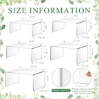 5 Pcs Extra Large 12,11,10,9,8 Inch Acrylic Display Risers Clear Acrylic Shelf Riser Display Stands 5 mm Thick Rectangular for Collectibles Figures