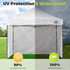 Instant Canopy Sidewalls for 12x12 Pop Up Canopy Tent, 300D Waterproof Material for Outdoor Events, Vendor Booths, and Privacy (Sidewalls Only, Canopy Not Included) (Black, 12x12ft-3pcs)