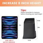 Bed Risers 2 inch, 3 inch, 4 inch, 6 inch or 8 inch Heavy Duty Furniture Risers, Up to 6000 Lbs L Shaped Design Bed Lifts Blocks for Couch Desk Sofa Table (Black, 8 Inch 8 Pack)