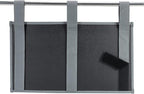 Hanging Bedside Caddy, Bedside Storage Organizer for Magazine, Phone, Remote control (6 Pockets-Grey)