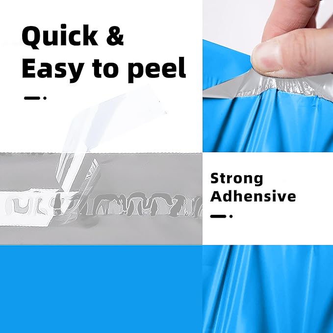 POLYSELLS 50 pcs 24x24 Inches Blue Poly Mailers Shipping Envelopes, Strong Adhesive Sealing, Waterproof, and Tear-resistant Postal Mailing Bags for Clothing, Books, and Accessories