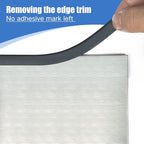 Rubber Edge Trim, Self-Adhesive U Channel Edge Trim, U Shaped Edge Protector for Glass, Plywood, Wood Board, EPDM Material, Slot Width 5/16"(8mm), Length 10 Ft, Black