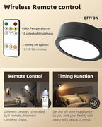 EZVALO LED Wall Mounted Lights, 5500mAh Rechargeable Wall Sconces Lamp, 3 Color Temps & Remote and Touch Control, 360°Rotation Dimmable Cordless Wall Light for Bedroom Reading Study Bedside (2 Pack)
