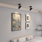 Aisilan Adjustable Dimmable Beam Angle 10-55° Zoomable Spotlight Indoor, 12W White LED CRI 97 Ceiling Spotlight Fixture, 2 Pack 3000K Modern Accent Lighting for Hallway, Living Room, Mural