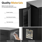 Metal Storage Cabinet 36" H, Garage Storage Cabinet with 2 Lockable Doors and 1 Drawer, Steel File Cabinets with Adjustable Shelves for Home Office, Garage, School, Apartment, Warehouse