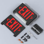 Exit Signs with Emergency Lights Battery Backup, UL Listed Double-sided Exit sign with Adjustable Light Pipe, Hardwired Compact Commercial Lighted Exit Sign, 120/277V Top/Side/Wall Mount (2 Pack) (1 Pack)
