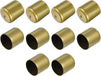 uxcell 10pcs Rubber End Caps 38mm ID Vinyl Round End Cap Cover Screw Thread Protectors Gold