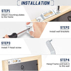 30 Set Frame Lock Security Hanging Kits T-Screw Security Artwork Picture Hangers with T-Head Screws and 1 Hanging Clamp Wrenches for Museums Art Galleries Hotels, Supports up to 15 Pounds