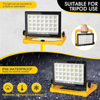LED Work Light, 60W 6000LM Work Lights on Stand，LED Flood Light Outdoor 13ft Cord with Plug, 3 Modes, Magnetic Base, Hook Design Portable Work Light for Workshop, Garage, Construction Site