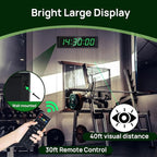 YZ Gym Clock for Home Gym with Start/Stop Button, Interval Timer for Workout, Stopwatch/Countdown Timer with Remote, 12/24H Digital Wall Clock, Portable Home Gym Accessories