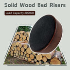 Bed Risers Wood Blocks - 1 Inch Circle Furniture Height Extenders Lifts for Sofa Couch Desk Chair Table Base Raising Space, Convenient Store and Cleaning, Pack of 4